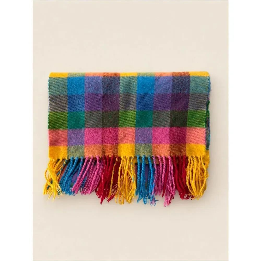 Vintage Plaid Rainbow Scarf